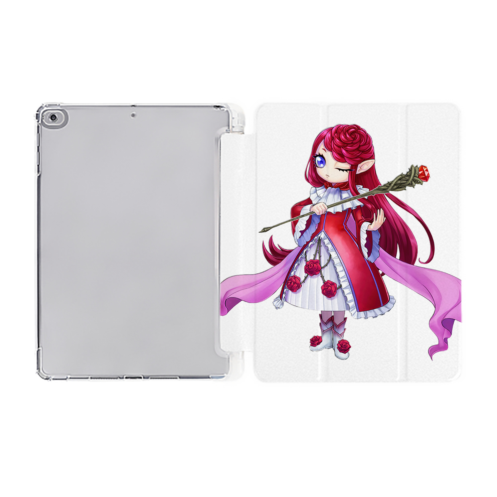 （画像用） 遊☆戯☆王 Yu-Gi-Oh! IPad ケース ペン収納付き 三つ折りスタンド PUレザー×シリコン 対応機種9.5/10.5/10.9インチ